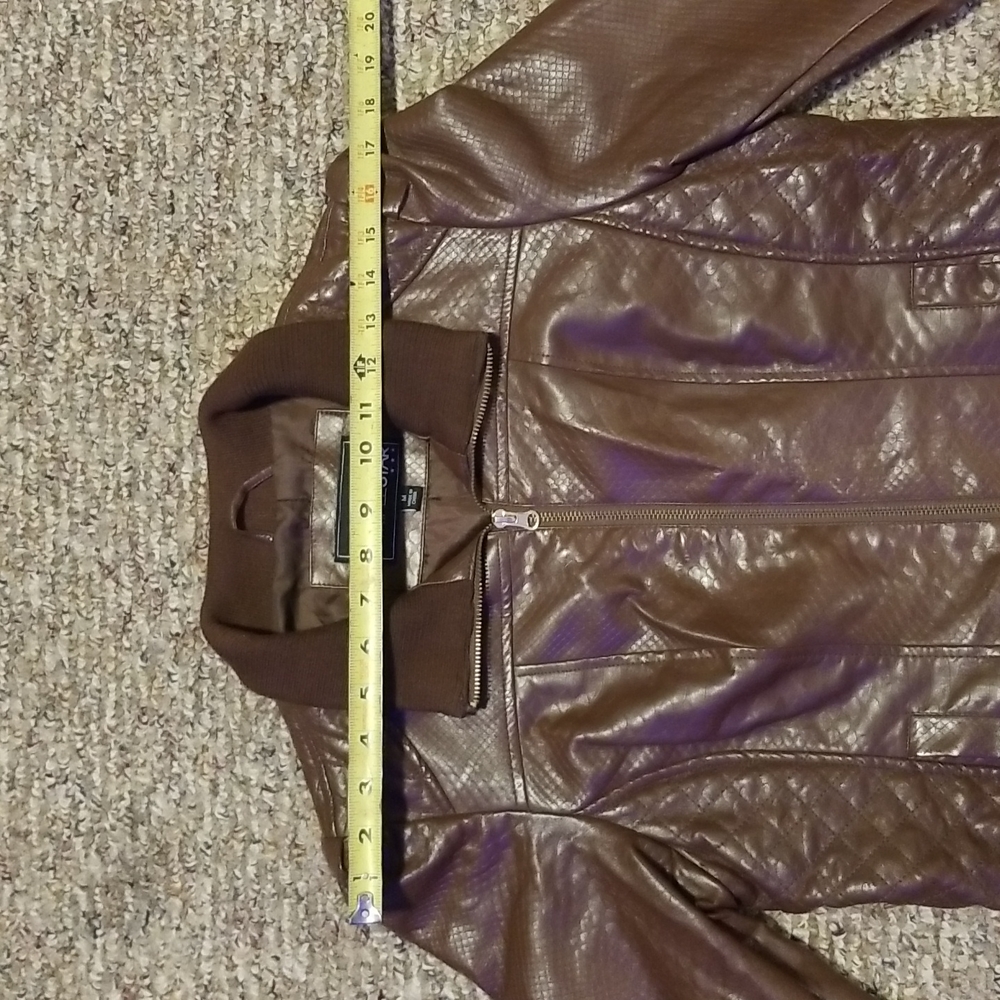 Brown plether zipper jacket - Picture 4 of 7